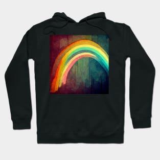 Vibrant colored rainbow on a washed out background. Hoodie